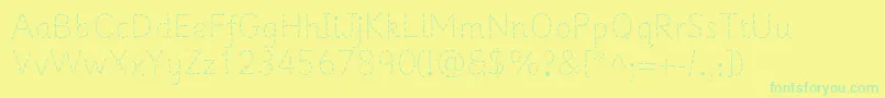 Шрифт Primerapples – зелёные шрифты на жёлтом фоне