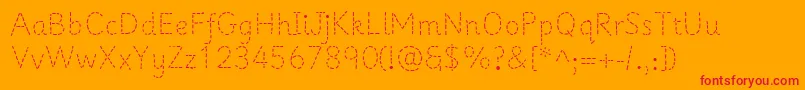 Шрифт Primerapples – красные шрифты на оранжевом фоне
