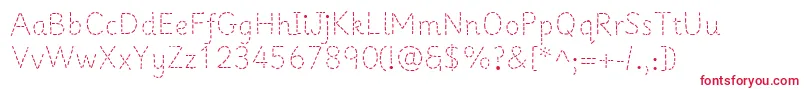 Primerapples-fontti – punaiset fontit valkoisella taustalla