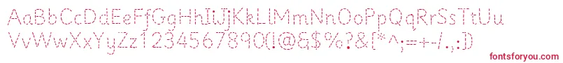 Primerapples Font – Red Fonts on White Background