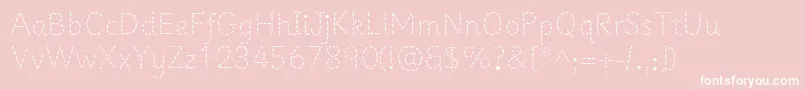 Primerapples-fontti – valkoiset fontit vaaleanpunaisella taustalla