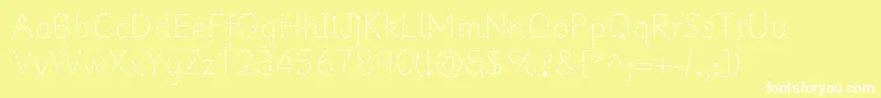 Шрифт Primerapples – белые шрифты на жёлтом фоне