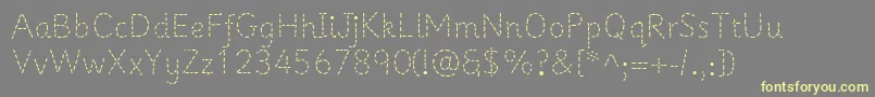 Primerapples-fontti – keltaiset fontit harmaalla taustalla