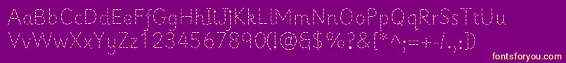 Шрифт Primerapples – жёлтые шрифты на фиолетовом фоне