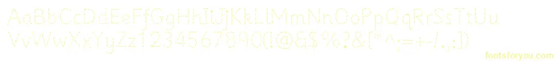 Primerapples-fontti – keltaiset fontit valkoisella taustalla