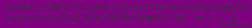 TenorsansRegular Font – Black Fonts on Purple Background