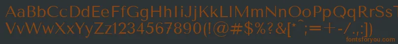 TenorsansRegular Font – Brown Fonts on Black Background