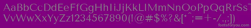 TenorsansRegular Font – Gray Fonts on Purple Background