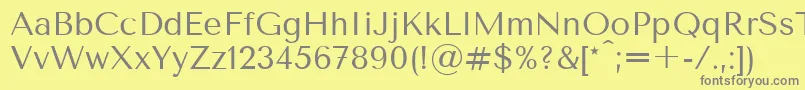 TenorsansRegular Font – Gray Fonts on Yellow Background