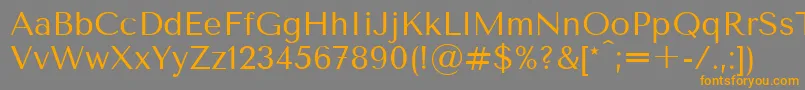 TenorsansRegular Font – Orange Fonts on Gray Background