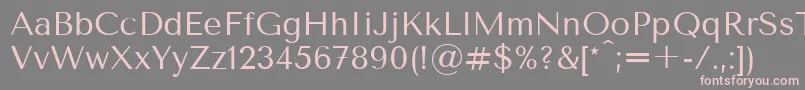 TenorsansRegular Font – Pink Fonts on Gray Background