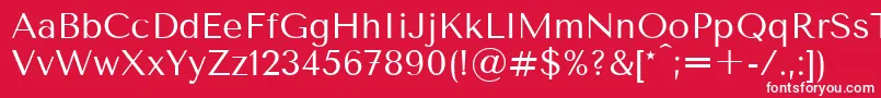 TenorsansRegular Font – White Fonts on Red Background