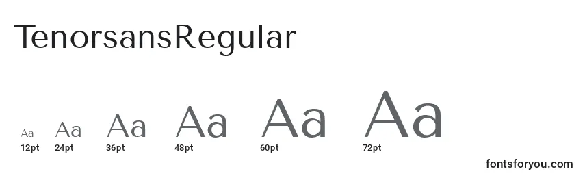 Размеры шрифта TenorsansRegular