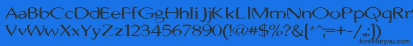 JhunwestConvex-fontti – mustat fontit sinisellä taustalla