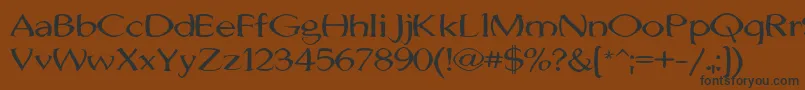 Шрифт JhunwestConvex – чёрные шрифты на коричневом фоне