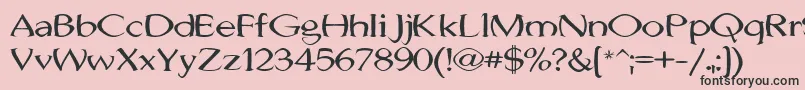 JhunwestConvex-fontti – mustat fontit vaaleanpunaisella taustalla