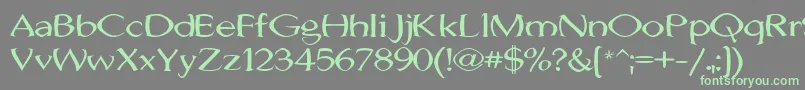 JhunwestConvex-fontti – vihreät fontit harmaalla taustalla