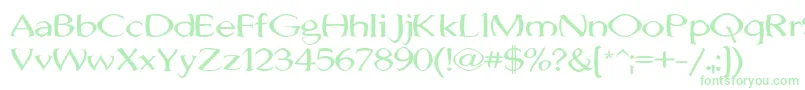 Шрифт JhunwestConvex – зелёные шрифты на белом фоне