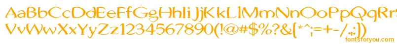 Шрифт JhunwestConvex – оранжевые шрифты на белом фоне