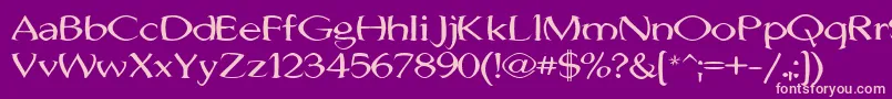 Fonte JhunwestConvex – fontes rosa em um fundo violeta