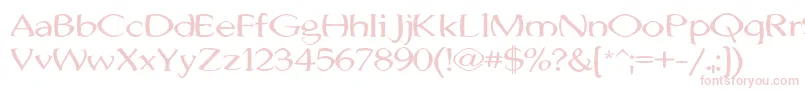 JhunwestConvex-fontti – vaaleanpunaiset fontit valkoisella taustalla