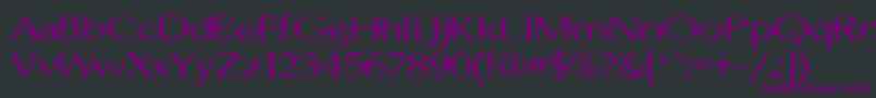 JhunwestConvex-fontti – violetit fontit mustalla taustalla