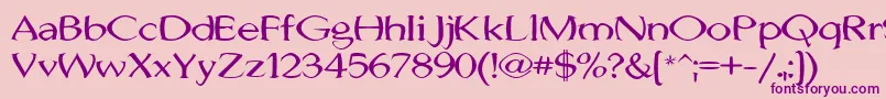JhunwestConvex-Schriftart – Violette Schriften auf rosa Hintergrund