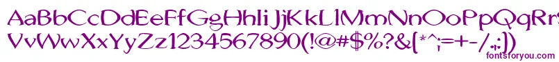 Шрифт JhunwestConvex – фиолетовые шрифты на белом фоне