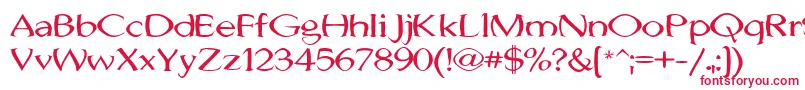 Шрифт JhunwestConvex – красные шрифты на белом фоне