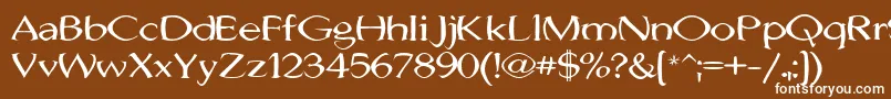 JhunwestConvex Font – White Fonts on Brown Background