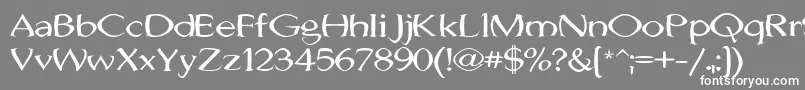 Шрифт JhunwestConvex – белые шрифты на сером фоне