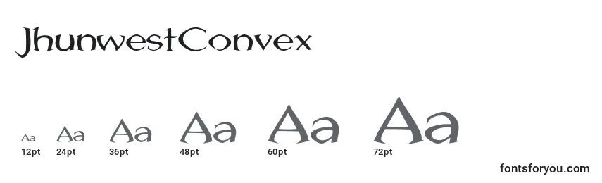 Размеры шрифта JhunwestConvex