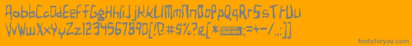 フォントBirdland – オレンジの背景に灰色の文字