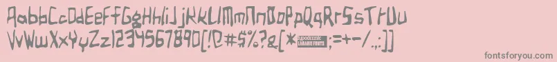 フォントBirdland – ピンクの背景に灰色の文字