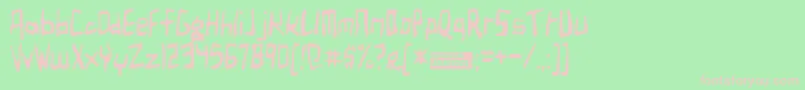 Birdland Font – Pink Fonts on Green Background