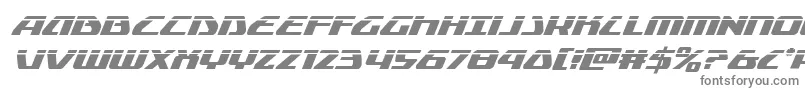 フォントGlobaldynamicslaserital – 白い背景に灰色の文字