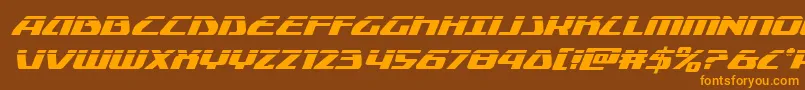 More about Globaldynamicslaserital Font Globaldynamicslaserital Font – Orange Fonts on Brown Background