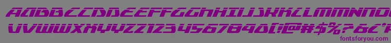 Globaldynamicslaserital Font – Purple Fonts on Gray Background