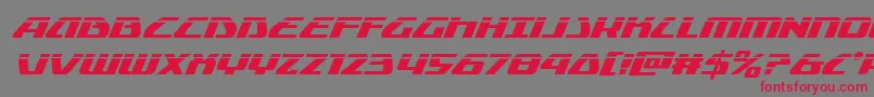 Globaldynamicslaserital Font – Red Fonts on Gray Background