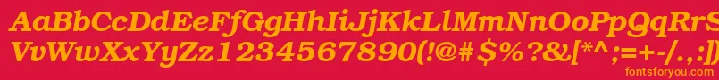 BookmanattBolditalic Font – Orange Fonts on Red Background