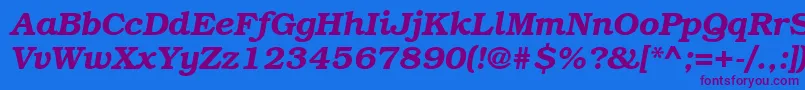 BookmanattBolditalic Font – Purple Fonts on Blue Background