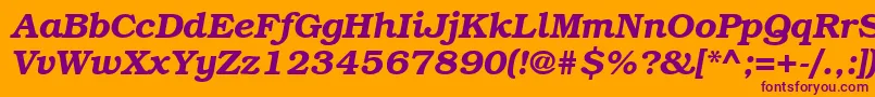 BookmanattBolditalic Font – Purple Fonts on Orange Background