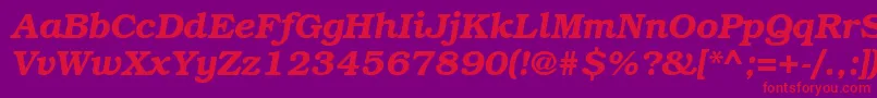 BookmanattBolditalic Font – Red Fonts on Purple Background