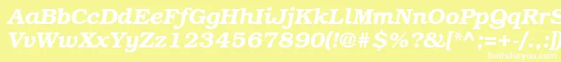 BookmanattBolditalic Font – White Fonts on Yellow Background