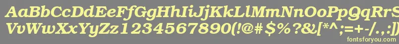 Weitere Informationen zur BookmanattBolditalic-Schriftart BookmanattBolditalic-Schriftart – Gelbe Schriften auf grauem Hintergrund