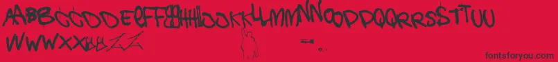 TheBattle Font – Black Fonts on Red Background