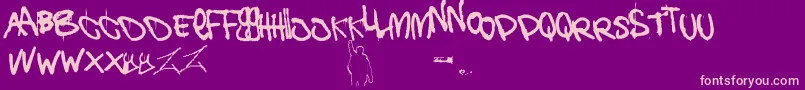 TheBattle Font – Pink Fonts on Purple Background