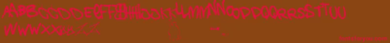 TheBattle Font – Red Fonts on Brown Background