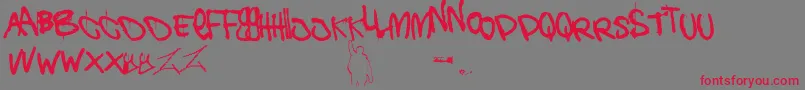 TheBattle Font – Red Fonts on Gray Background