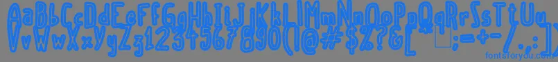 ScoubidouRap Font – Blue Fonts on Gray Background